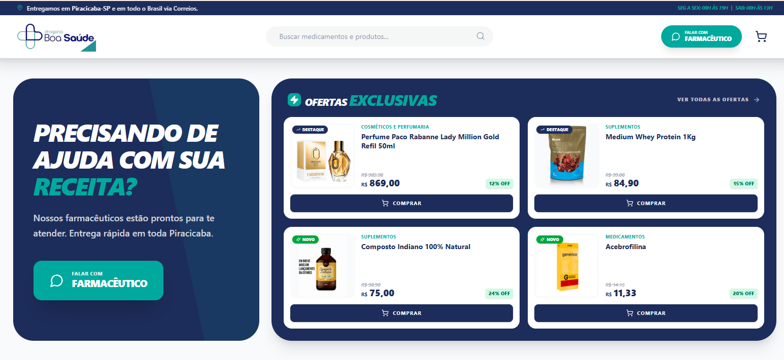 e-Commerce Drogaria Boa Saúde